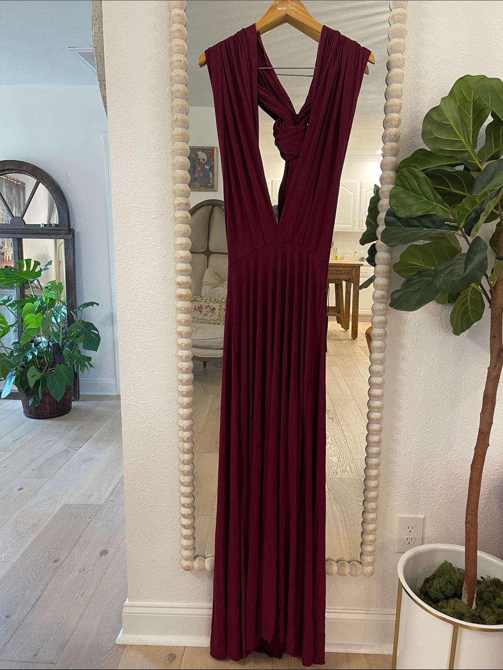 Lulu's Burgundy Tricks of The Trade Maxi Dress Womens XL